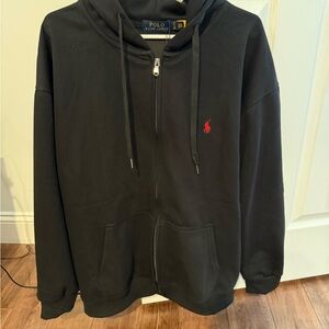 Ralph Lauren Men's Black Zip-Up Hoodie